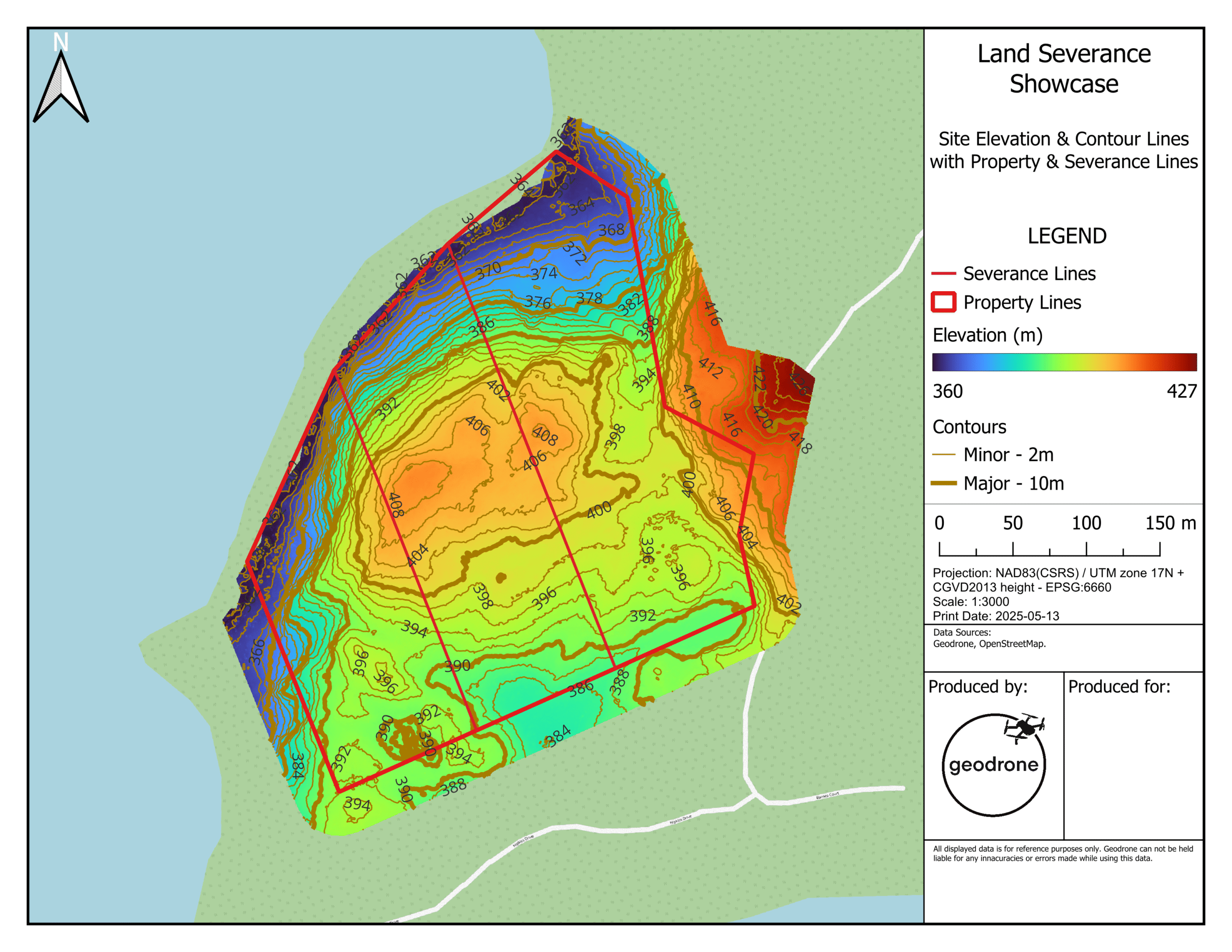 3 - Land Severance Showcase Contours